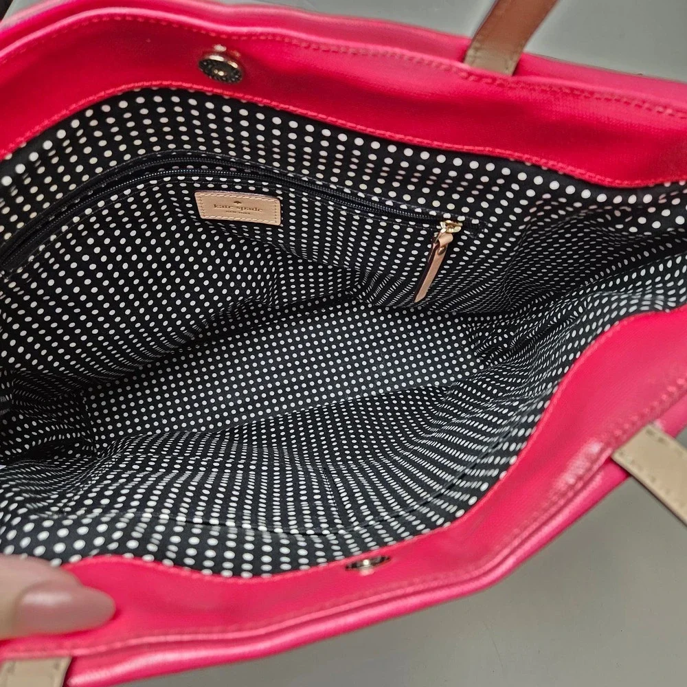 Kate Spade Fulton Street‎ Kerryn Tote Coated Fabric Hot Pink Bag Shopper Purse